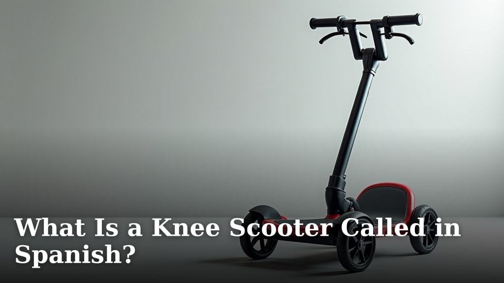 What Is a Knee Scooter Called in Spanish?